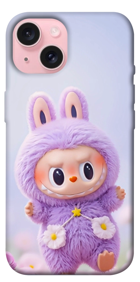 Чохол Labubu purple для iPhone 15