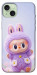 Чохол Labubu purple для iPhone 15 Plus