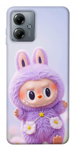 Чохол Labubu purple для Motorola Moto G14