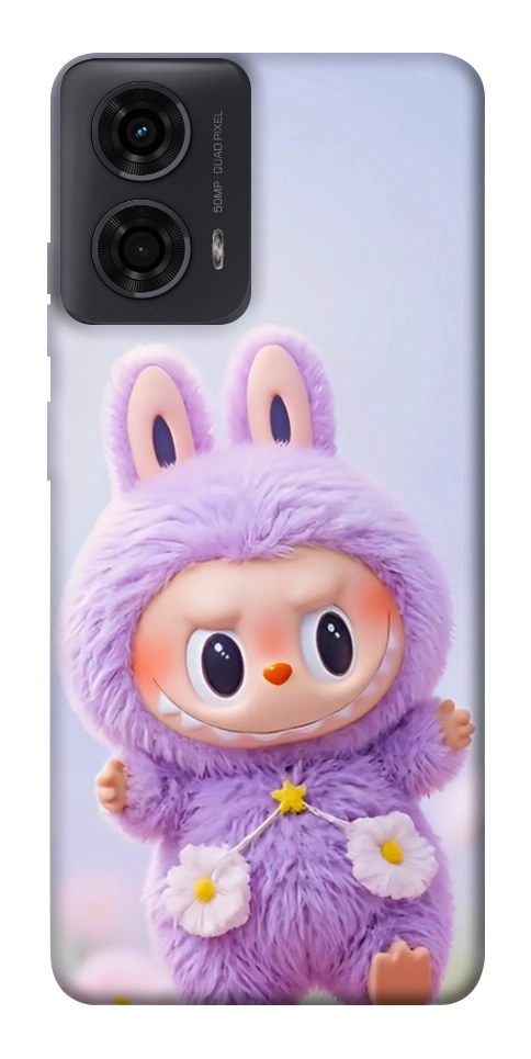 Чохол Labubu purple для Motorola Moto G04