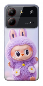Чехол Labubu purple для ZTE Blade A54 4G