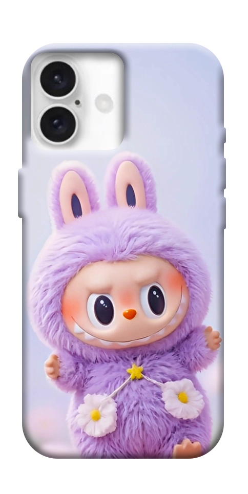 Чохол Labubu purple для iPhone 16 Plus