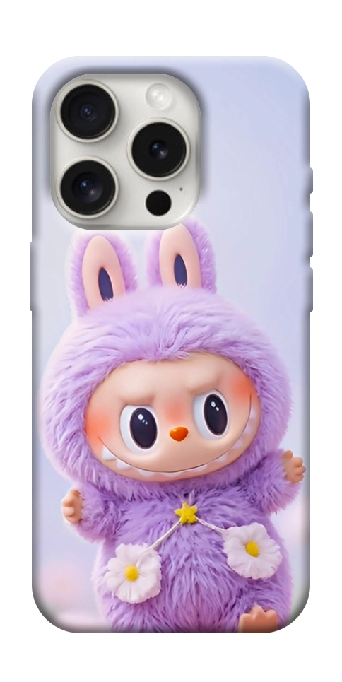 Чехол Labubu purple для iPhone 16 Pro