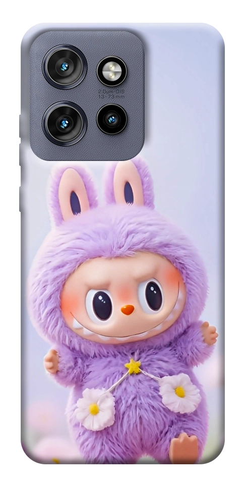 Чохол Labubu purple для Motorola Edge 50 Neo