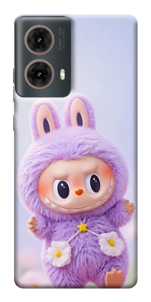 Чехол Labubu purple для Motorola Moto G85