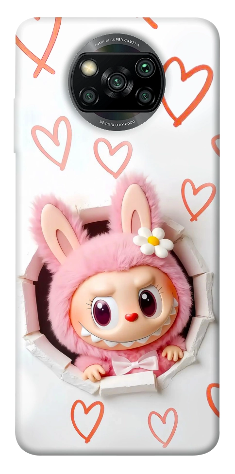 Чехол Labubu paper для Xiaomi Poco X3 NFC