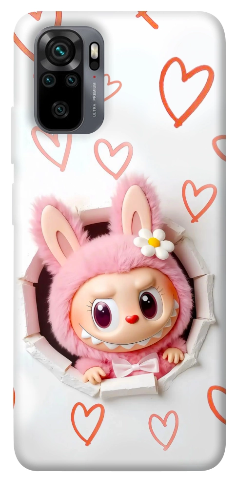 Чехол Labubu paper для Xiaomi Redmi Note 10