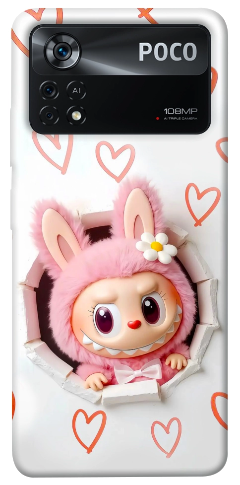 Чехол Labubu paper для Xiaomi Poco X4 Pro
