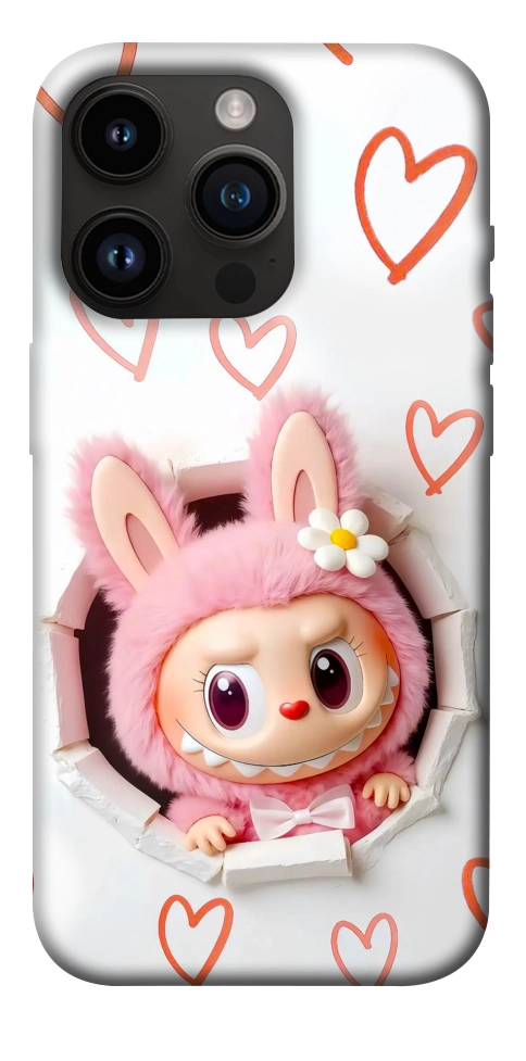 Чехол Labubu paper для iPhone 14 Pro