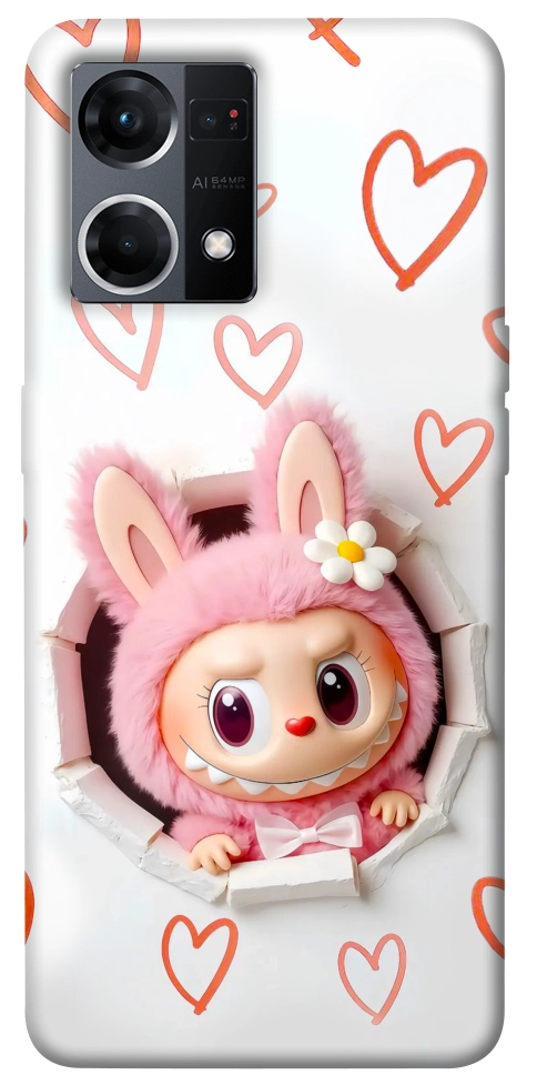 Чохол Labubu paper для Oppo Reno 7 4G