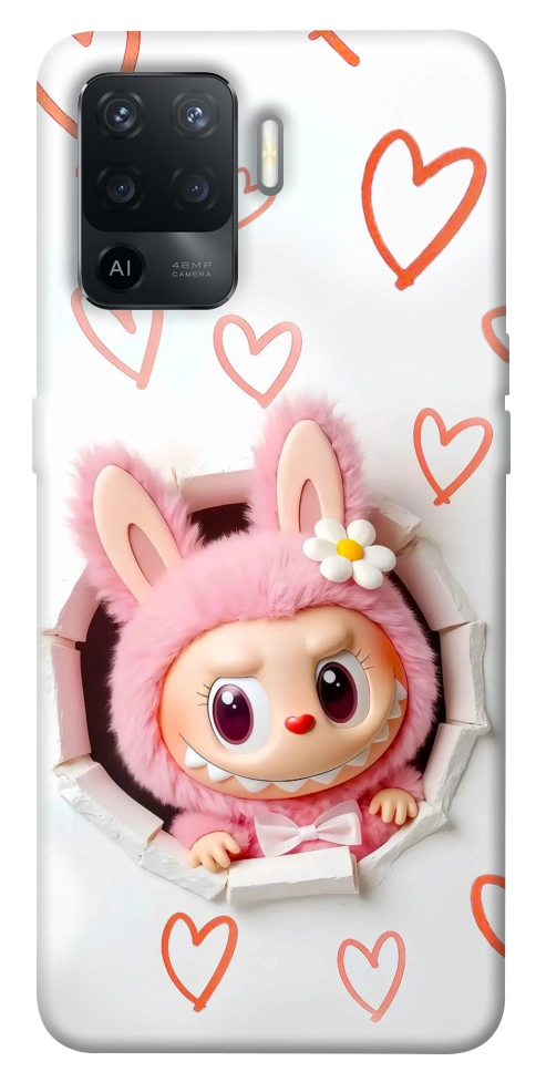 Чехол Labubu paper для Oppo Reno 5 Lite