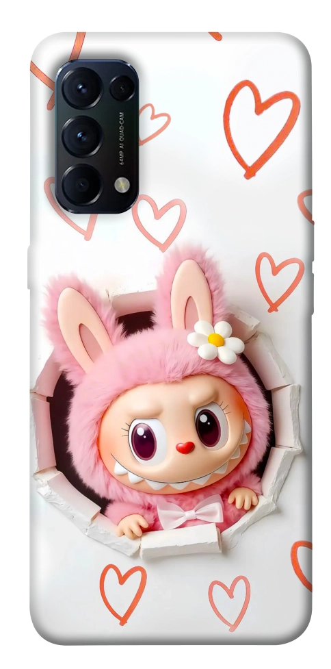 Чохол Labubu paper для Oppo Reno 5 4G