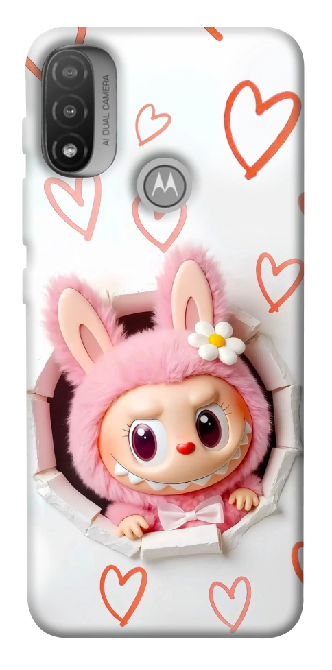 Чехол Labubu paper для Мotorola Moto E20