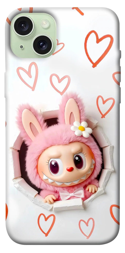 Чохол Labubu paper для iPhone 15 Plus