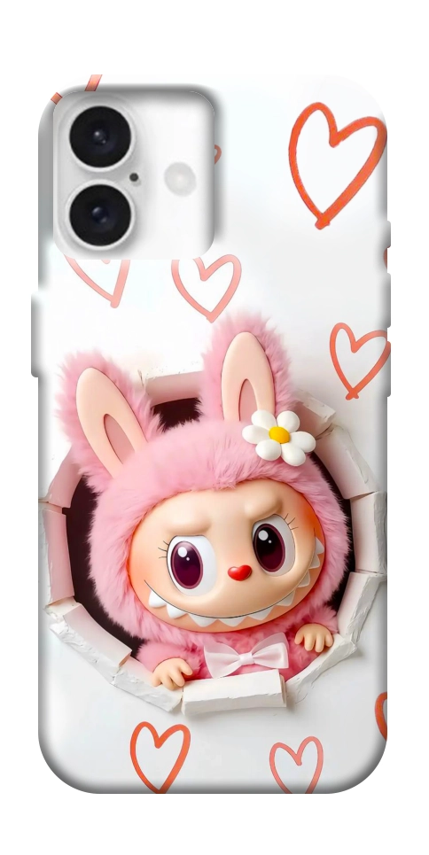 Чохол Labubu paper для iPhone 16 Plus