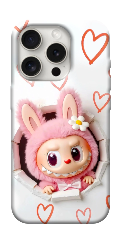 Чехол Labubu paper для iPhone 16 Pro