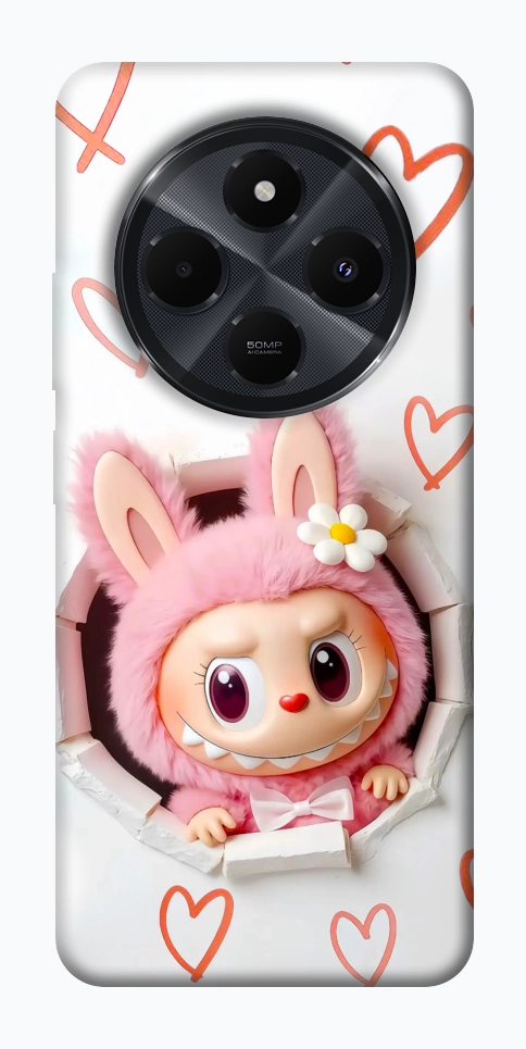 Чехол Labubu paper для Xiaomi Redmi 14C