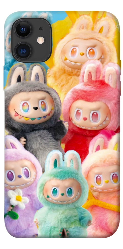 Чохол Rainbow labubu для iPhone 11