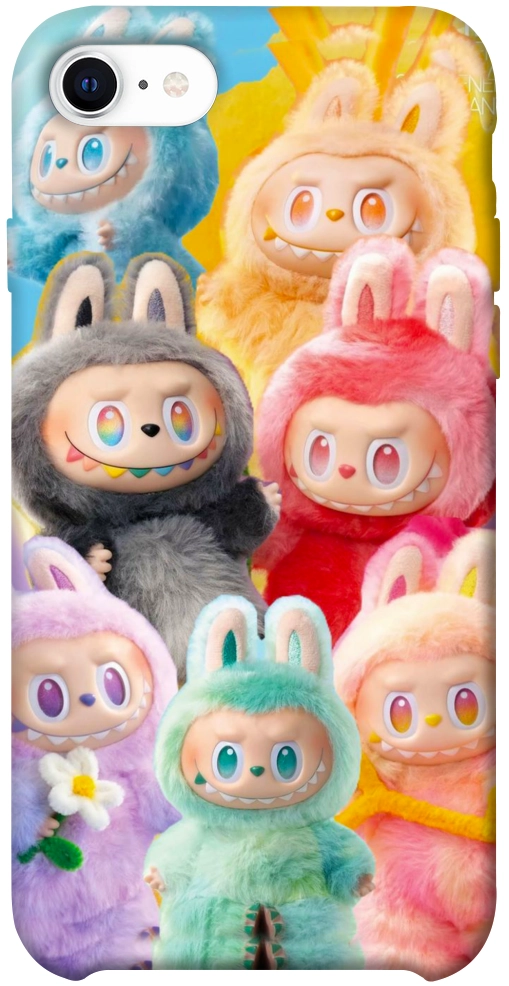 Чехол Rainbow labubu для iPhone SE (2020)