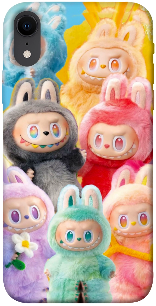 Чехол Rainbow labubu для iPhone XR