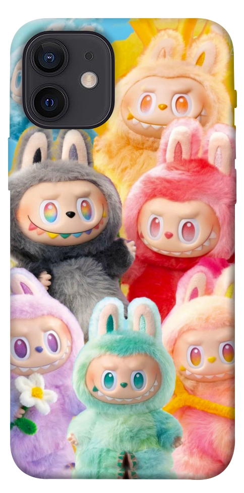 Чехол Rainbow labubu для iPhone 12