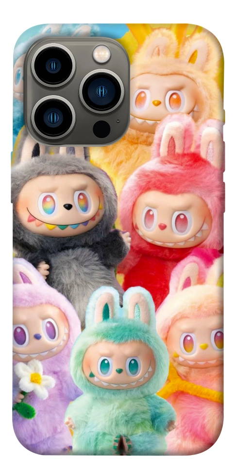 Чехол Rainbow labubu для iPhone 13 Pro