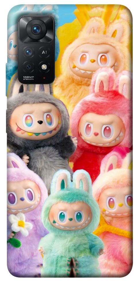 Чехол Rainbow labubu для Xiaomi Redmi Note 11 Pro 5G
