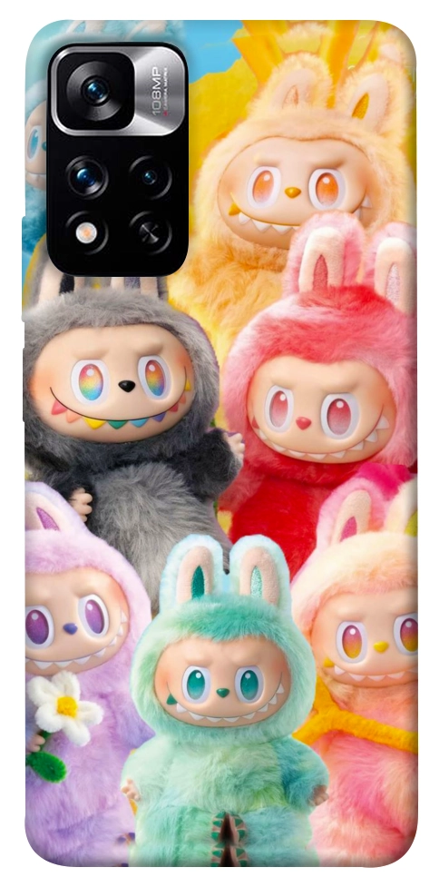 Чохол Rainbow labubu для Xiaomi Redmi Note 11 5G