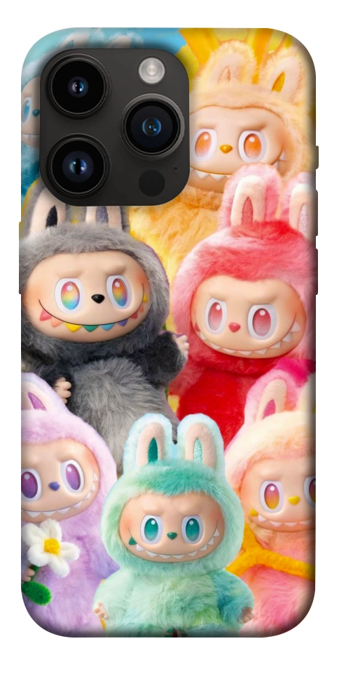 Чехол Rainbow labubu для iPhone 14 Pro