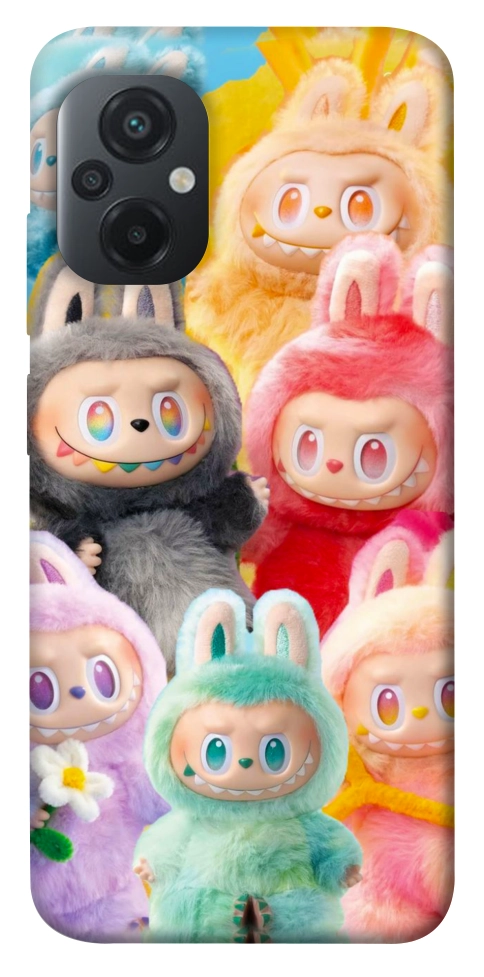 Чохол Rainbow labubu для Xiaomi Poco M5