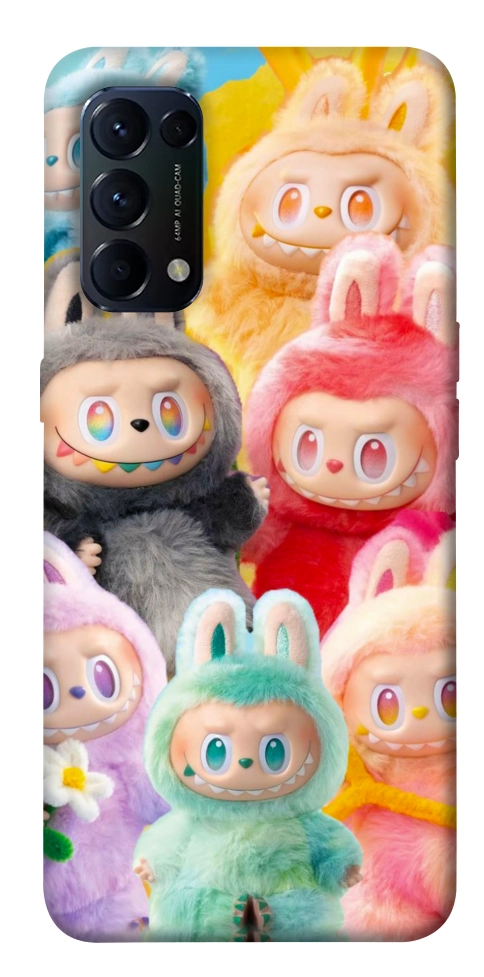Чехол Rainbow labubu для Oppo Reno 5 4G