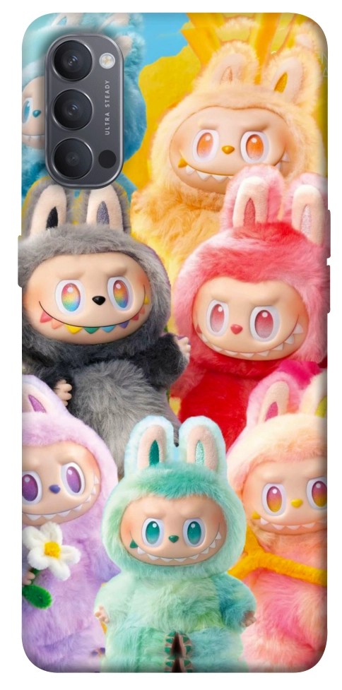 Чохол Rainbow labubu для Oppo Reno 4