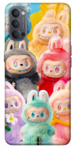 Чехол Rainbow labubu для Oppo Reno 4