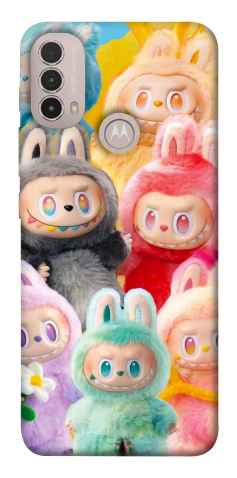 Чехол Rainbow labubu для Motorola Moto E40