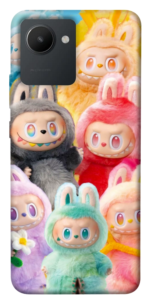 Чохол Rainbow labubu для Realme C30