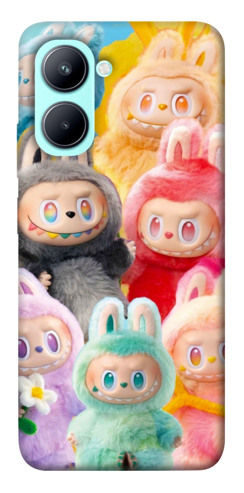 Чехол Rainbow labubu для Realme C33