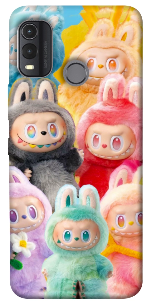 Чехол Rainbow labubu для Nokia G11 Plus
