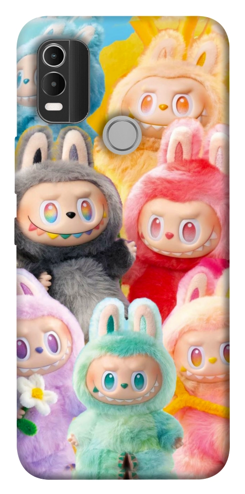 Чохол Rainbow labubu для Nokia C21 Plus