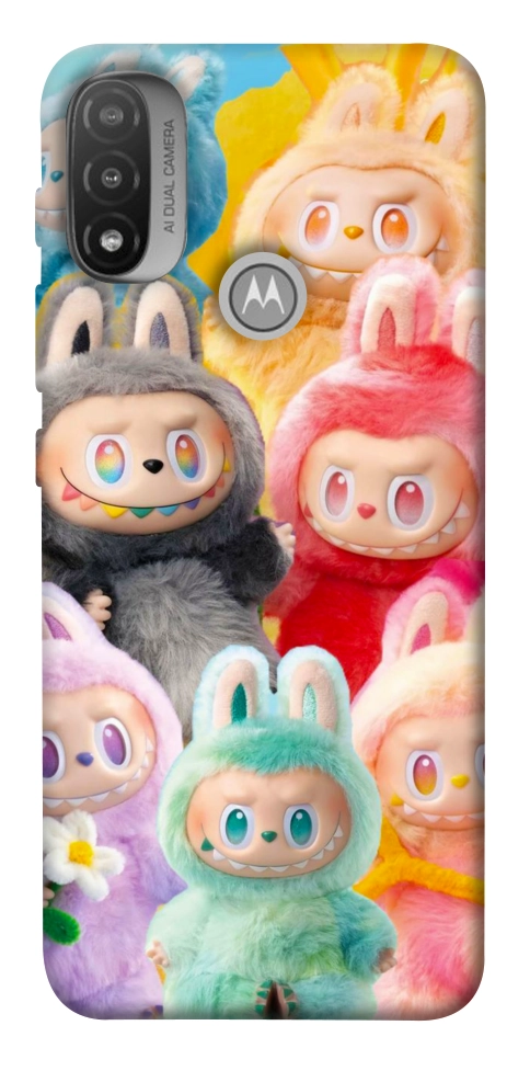 Чехол Rainbow labubu для Мotorola Moto E20