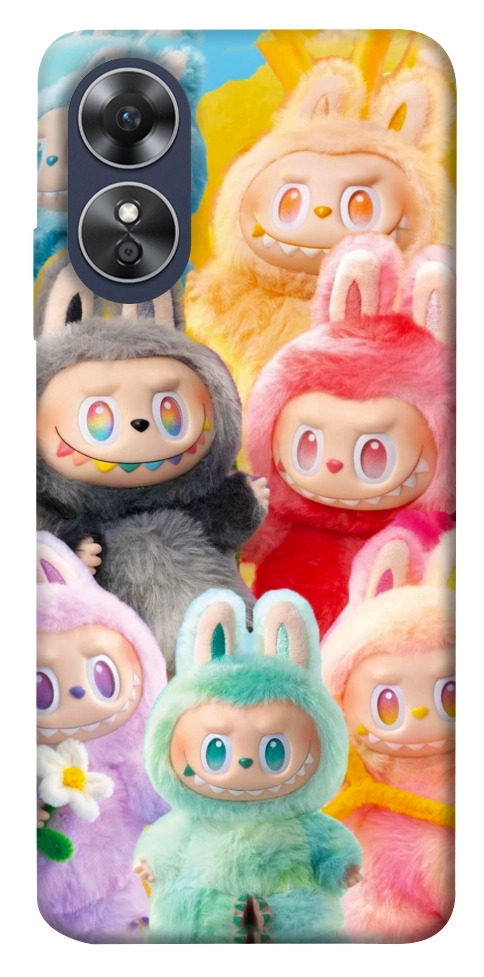 Чехол Rainbow labubu для Oppo A17