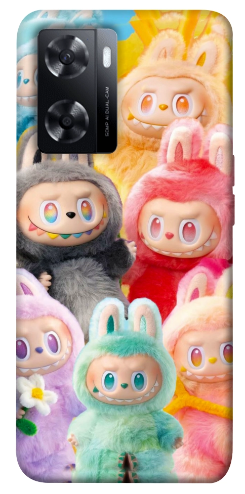 Чохол Rainbow labubu для Oppo A77s