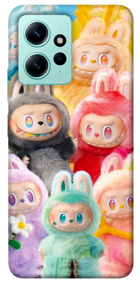 Чохол Rainbow labubu для Xiaomi Redmi Note 12 4G