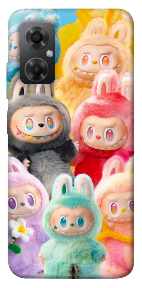Чехол Rainbow labubu для Xiaomi Redmi Note 11R
