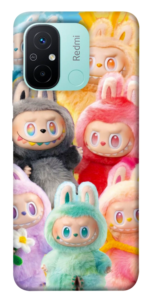 Чехол Rainbow labubu для Xiaomi Redmi 12C