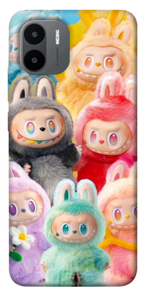 Чехол Rainbow labubu для Xiaomi Poco C50