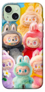 Чохол Rainbow labubu для iPhone 15 Plus