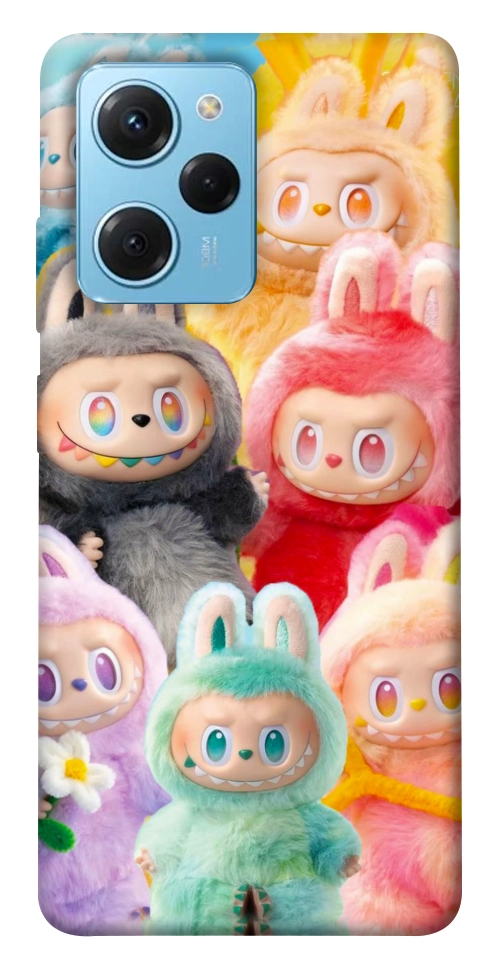 Чехол Rainbow labubu для Xiaomi Poco X5 Pro 5G