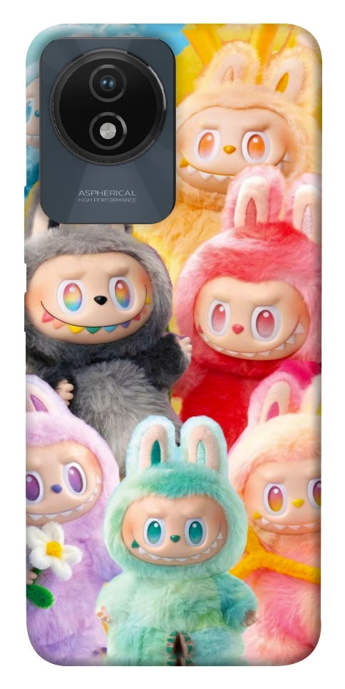 Чехол Rainbow labubu для Vivo Y02