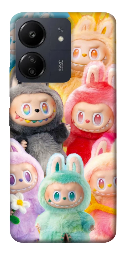 Чохол Rainbow labubu для Xiaomi Redmi 13C