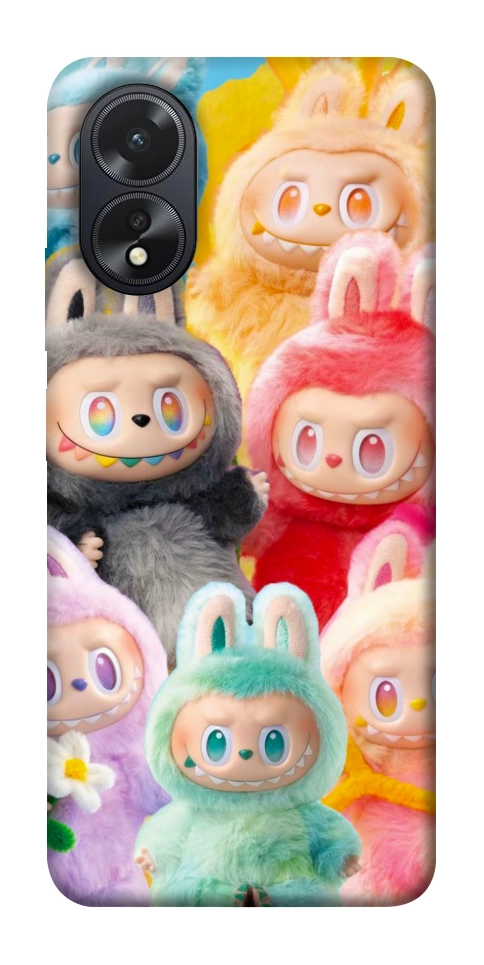 Чохол Rainbow labubu для Oppo A38